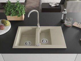 Mexen Gaspar - drez granitový 73,7x47,5cm, 1,5-komorový, béžová, 6507731505-69