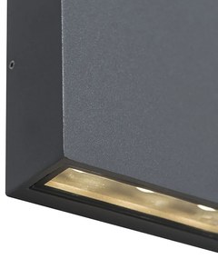 Vonkajšia nástenná lampa tmavosivá IP54 vrátane LED 2-svetlo - Otan