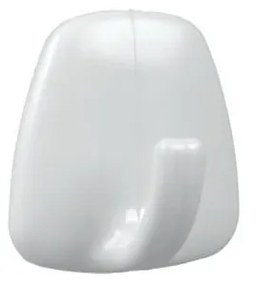 Sada 4 bielych plastových samolepiacich háčikov Metaltex John