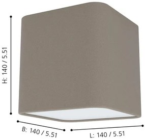 Eglo 99302 - Stropné svietidlo POSADERRA 1xE27/28W/230V