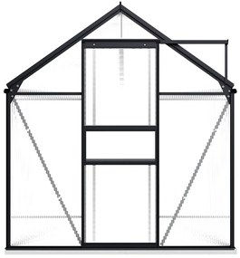 Skleník s podkladovým rámom, antracitový, hliník 4,75 m²