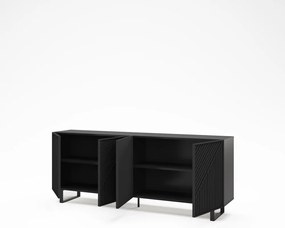 Čierna komoda 201x80x40 cm Peta – Marckeric