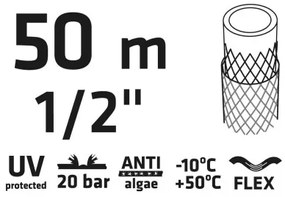 VERTO Záhradná hadica ECONOMIC 1/2" 50m