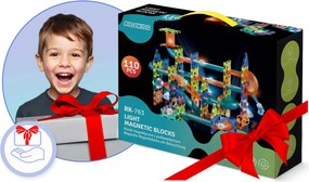 Vzdelávacie stavebné magnetické bloky s osvetlením RK-763 Ricokids 110 ks