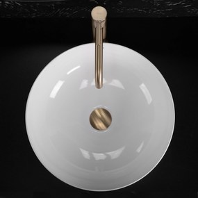 Rea Anika, umývadlo na dosku 405x405x120 mm, biela lesklá, REA-U6367