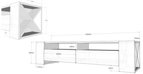 Televízny stolík Sosruko Walnut