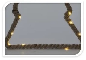 Závesná svietiaca dekorácia Stromček, 28 x 22,5 x 1,5​ cm, 15 LED, teplá biela