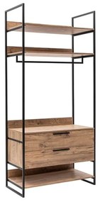 Šatníková skriňa Dynamic 104 cm borovica Atlantic/čierna