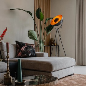 Stojaca lampa čierna so zlatom 42 cm nastaviteľný trojnohý stojan - Magnax