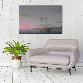 Obraz - Fitz Henry Lane, Lumber Schooners at Evening on Penobscot Bay, reprodukcia (90x60 cm)