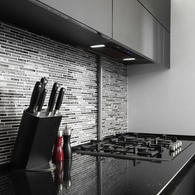 Klarstein Hektor, digestor, 52 cm, vstavaný, 530 m³/h, LED, dotykové ovládanie, sklo, čierny