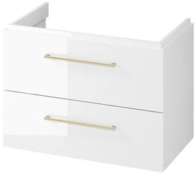 Cersanit Larga, závesná umývadlová skrinka 80cm, biela lesklá, S932-073