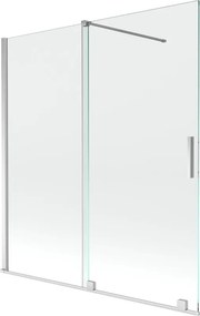 Mexen Velar posuvná sprchová zástenka dvojdielna 150 x 150 cm, transparentná, chróm - 896-150-000-01-01