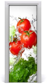 Fototapeta na dvere samolepiace paradajky a kapusta 95x205 cm