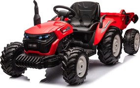 LEAN CARS Elektrický traktor na batérie HC-306 s prívesom 24V červený