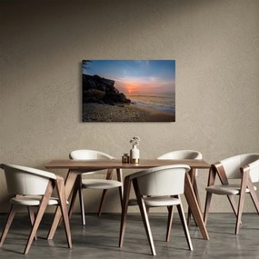 Obraz západu slnka na pláži (90x60 cm)