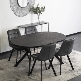 Jedálenský rozkladací stôl LUKAS 100/250 cm čierny