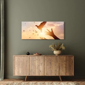 Obraz - Holubica, leť! (120x50 cm)