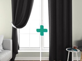 2x Čierny záves OXFORD 140x250 cm