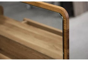 Toaletný stolík z dubového dreva so zrkadlom 110x45 cm Retro - The Beds