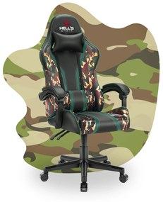 Hells Detská Herná stolička Hell's Chair HC-1005 Battle KIDS Camo Military