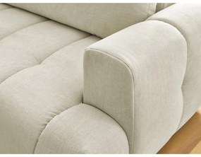 Béžová rozkladacia/s úložným priestorom rohová pohovka (ľavý roh/do L) Fuji – Bobochic Paris