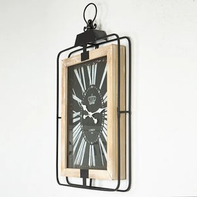 Nástenné hodiny 1xAA 76x46 béžová/čierna