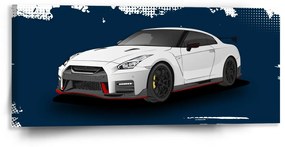 Sablio Obraz Nissan GTR 35 Modrý - 110x50 cm