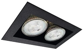 Brosline 3034 - Zapustené stropné svietidlo CAGE 2xGU10/10W/230V čierne
