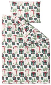 Bavlnené obliečky CHRISTMAS PRESENT krémové Rozmer obliečky: 70 x 90 cm | 140 x 220 cm