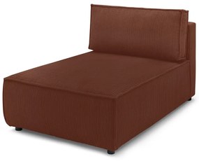 Menčestrový modul pohovky (variabilný) v tehlovej farbe Nihad modular – Bobochic Paris