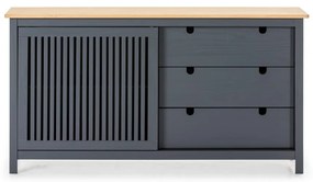 Sivá drevená komoda Marckeric Bruna