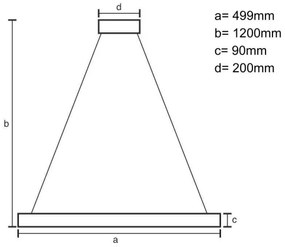 LED Stmievateľný luster na lanku LED/80W/230V 3000-6500K biela + diaľkové ovládanie