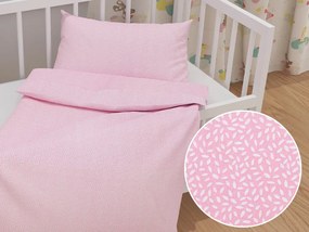 Biante Detské bavlnené posteľné obliečky do postieľky Sandra SA-256 Ryža na ružovom Do postieľky 90x140 a 40x60 cm