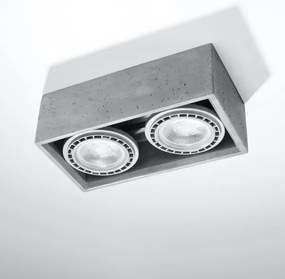 Sollux SL.0884 - Stropné svietidlo QUATRO 2xGU10/40W/230V betón