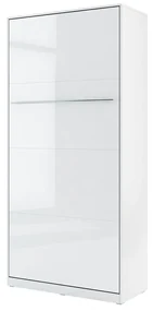 Sklápacia posteľ Concord Pro I, Farby: biely / biely lesk, Rozmer postele: 120x200