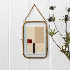 Kovový rámček na stenu v zlatej farbe 14x20 cm – Rex London