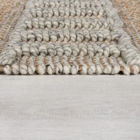 Koberec vo svetlosivej a prírodnej farbe 160x230 cm Medina – Flair Rugs