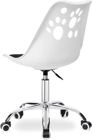 Čiernobiela otočná stolička Grover