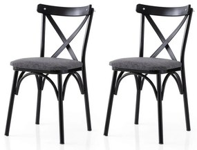 Súprava jedálenských stoličiek Ekol Anthracite and Black, 2 ks