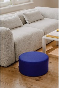 Modrý vlnený taburet Folk – noo.ma