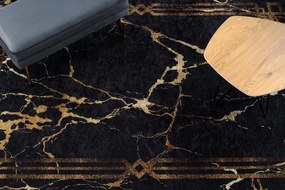 MIRO 51333.801 umývací koberec Mramor, rám protišmykový - čierna / zlato Veľkosť: 120x170 cm