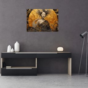 Sklenený obraz - Japonská dáma (70x50 cm)