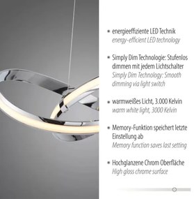 Paul Neuhaus 8291-17 - LED Stmievateľný luster na lanku MELINDA LED/30W/230V