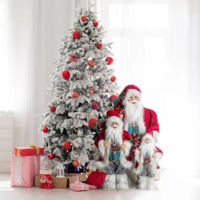 Vianočná dekorácia 69 A Mikuláš biela / červená