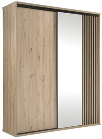 Šatníková skriňa Moderno so zrkadlom 179 cm dub Artisan