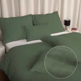 Biante Ľanové posteľné obliečky LEN-020 Khaki zelené 140x200 cm