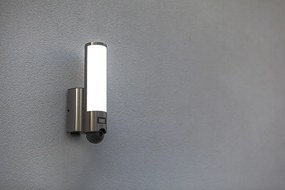LUTEC ELARA vonkajšie nástenné inteligentné LED osvetlenie s bezpečnostnou kamerou a senzorom, 17,5 W