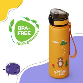 Klarstein Schmatzfatz, fľaša na pitie, športová fľaša, 500 ml, 24 cm, tritan
