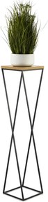 STOJAN NA KVETINÁČ LOFT7 100X24X24 CM ČIERNA/HNEDÁ